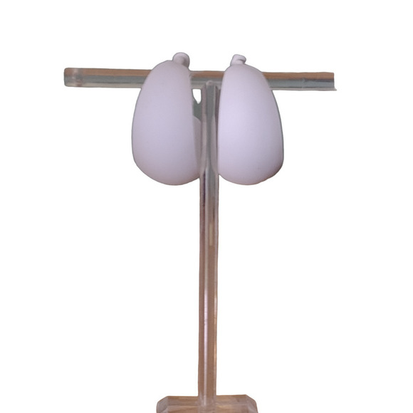 Colored Hoops Big Earrings Powder Coated Long Wear Attached Back HYPOALLERGENIC - Picture 3 of 8